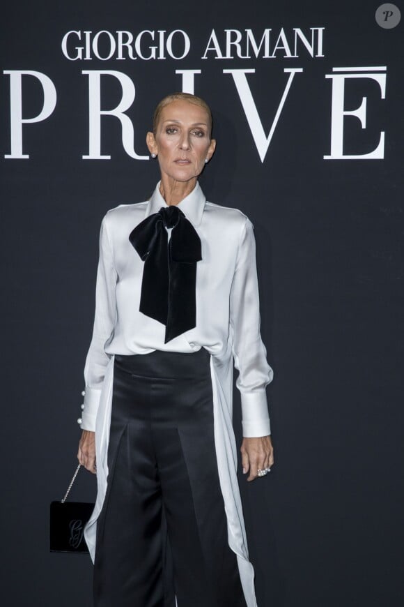 Celine Dion au photocall du défilé de mode Haute-Couture printemps-été 2019 "Giorgio Armani Prive Haute Couture" à Paris. Le 22 janvier 2019 © Olivier Borde / Bestimage