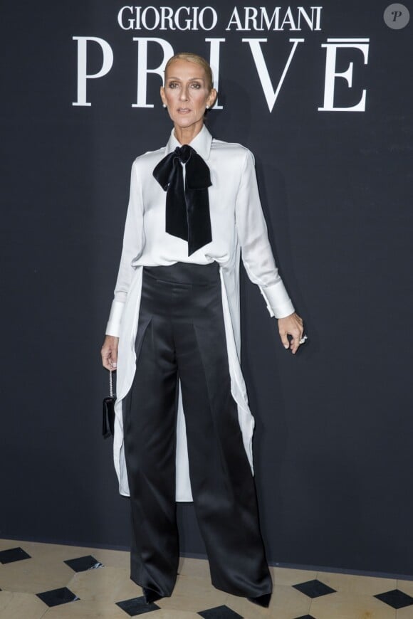 Celine Dion au photocall du défilé de mode Haute-Couture printemps-été 2019 "Giorgio Armani Prive Haute Couture" à Paris. Le 22 janvier 2019 © Olivier Borde / Bestimage