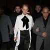 Céline Dion, Pepe Munoz à l'extérieur du défilé de mode Haute-Couture printemps-été 2019 "Giorgio Armani" à Paris. Le 22 janvier 2019