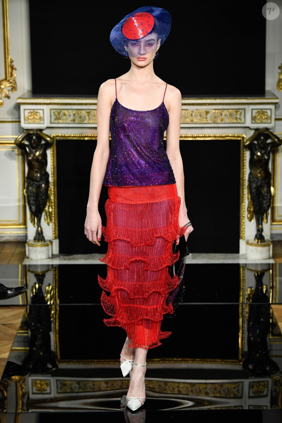 Mannequin - Défilé de mode Haute-Couture printemps-été 2019 "Giorgio Armani Prive Haute Couture" à l'hôtel d'Evreux à Paris, le 22 janvier 2019.