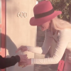 Joy Hallyday et une amie tiennent un stand de limonade à Los Angeles, janvier 2019.