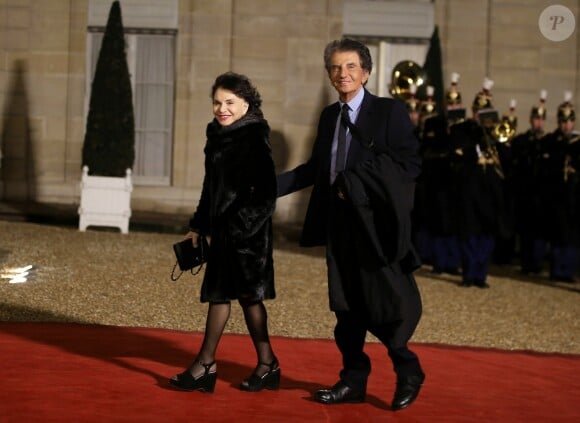 Jack Lang et sa femme Monique - Dîner officiel en l'honneur du président israélien et sa femme au palais de l'Elysée à Paris, le 23 janvier 2019. © Dominique Jacovides/Bestimage