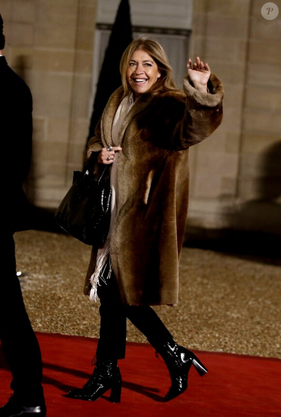Marie-Christine Saragosse - Dîner officiel en l'honneur du président israélien et sa femme au palais de l'Elysée à Paris, le 23 janvier 2019. © Dominique Jacovides/Bestimage