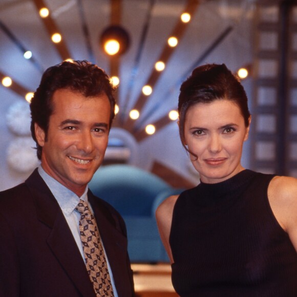 Bernard Montiel et Annie Pujol - La Roue de la fortune en 1996.