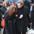 Brigitte Skiavi-Blanc lors des obsèques de Gérard Blanc à Paris, le 2 février 2009.