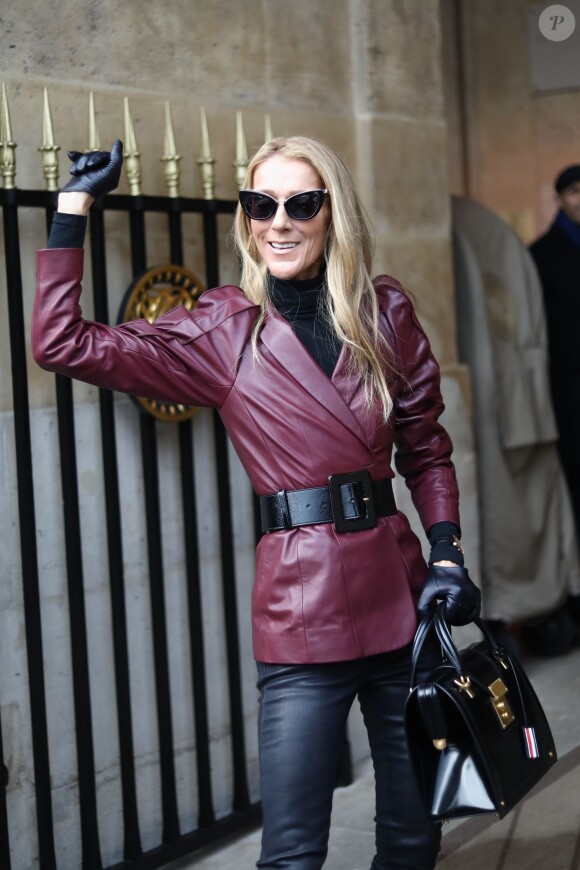 Céline Dion et Pepe Munoz sont de retour à l'hôtel, Le Crillon, à Paris, après leur visite chez Givenchy. Le 24 janvier 2019