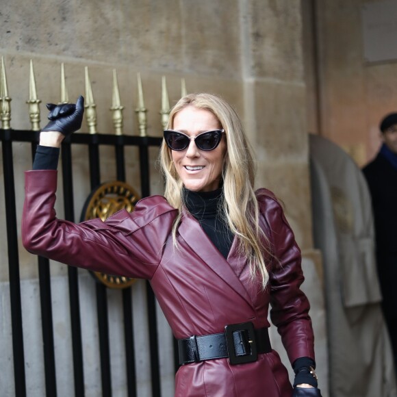 Céline Dion et Pepe Munoz sont de retour à l'hôtel, Le Crillon, à Paris, après leur visite chez Givenchy. Le 24 janvier 2019