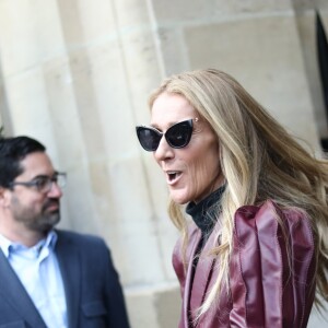 Céline Dion et Pepe Munoz sont de retour à l'hôtel, Le Crillon, à Paris, après leur visite chez Givenchy. Le 24 janvier 2019