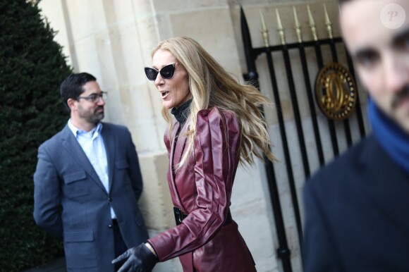 Céline Dion et Pepe Munoz sont de retour à l'hôtel, Le Crillon, à Paris, après leur visite chez Givenchy. Le 24 janvier 2019