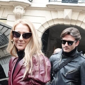 Céline Dion et Pepe Munoz sont de retour à l'hôtel, Le Crillon, à Paris, après leur visite chez Givenchy. Le 24 janvier 2019