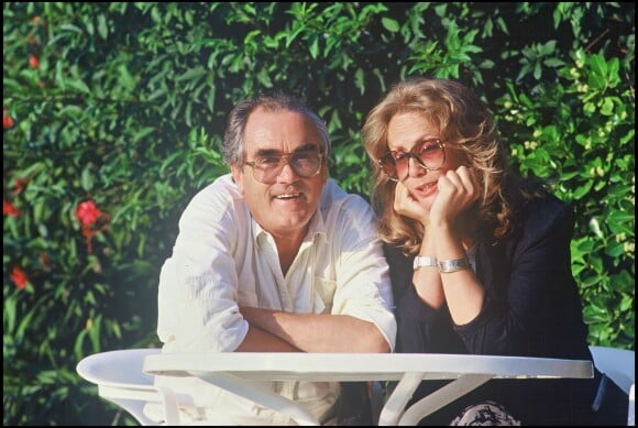 Michel Legrand et sa première femme en 1987.