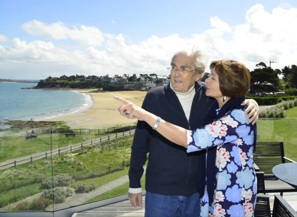 Exclusif - Rendez-vous avec Macha Méril et son mari Michel Legrand en thalassothérapie au centre Thalassa à Dinard. Le 28 avril 2015.