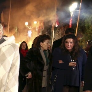 Le prince Albert II et la princesse Charlene de Monaco, avec leur fils le prince Jacques, ont participé aux célébrations de Sainte Dévote dans la soirée du samedi 26 janvier 2019. Après la procession et la messe, ils ont incendié la barque commémorant la légende de la patronne de la principauté. ©Jean-François Ottonello/Bestimage