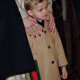 Le prince héréditaire Jacques avec sa maman la princesse Charlene de Monaco lors des célébrations de Sainte Dévote dans la soirée du samedi 26 janvier 2019. © Bruno Bebert/Bestimage