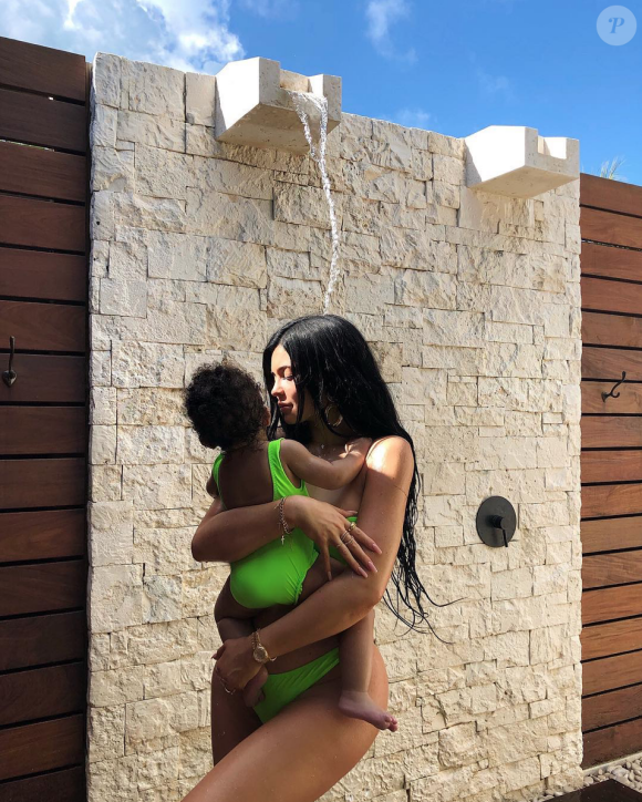 Kylie Jenner et sa fille Stormi. Janvier 2019.