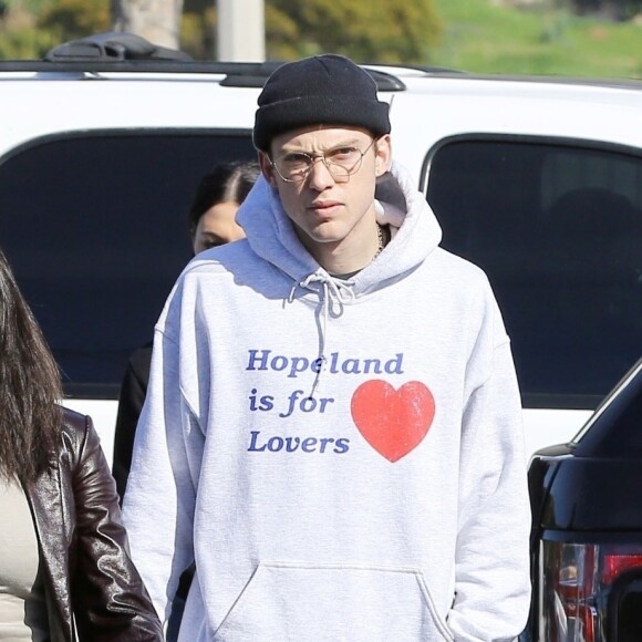 Exclusif - Kourtney Kardashian est allée manger des glaces avec ses enfants Mason et Reign ainsi qu'avec son ami Harry Hudson à Malibu, Los Angeles. Sophia Pippen, la fille de Larsa Younan Pippen est de la partie ! Le 27 janvier 2019.