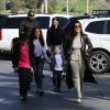 Exclusif - Kourtney Kardashian est allée manger des glaces avec ses enfants Mason et Reign ainsi qu'avec son ami Harry Hudson à Malibu, Los Angeles. Sophia Pippen, la fille de Larsa Younan Pippen est de la partie ! Le 27 janvier 2019.