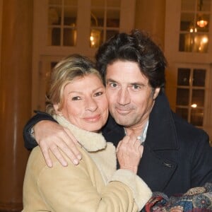 Bruno Madinier et sa femme Camille - People à la générale du woman show "Vive Demain !" de Michèle Bernier au théâtre des Variétés à Paris le 28 janvier 2019. © Coadic Guirec/Bestimage