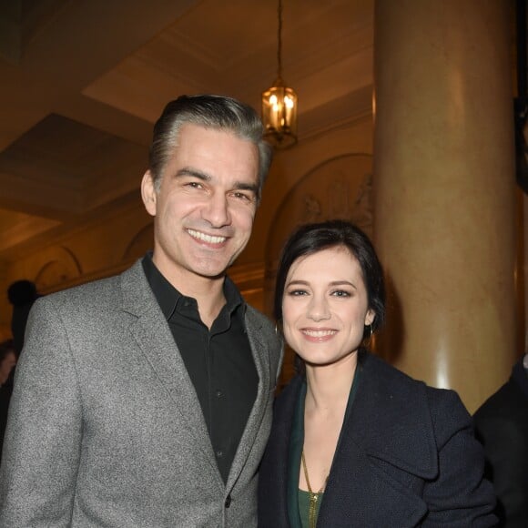 Alice Dufour et son compagnon François Vincentelli - People à la générale du woman show "Vive Demain !" de Michèle Bernier au théâtre des Variétés à Paris le 28 janvier 2019. © Coadic Guirec/Bestimage