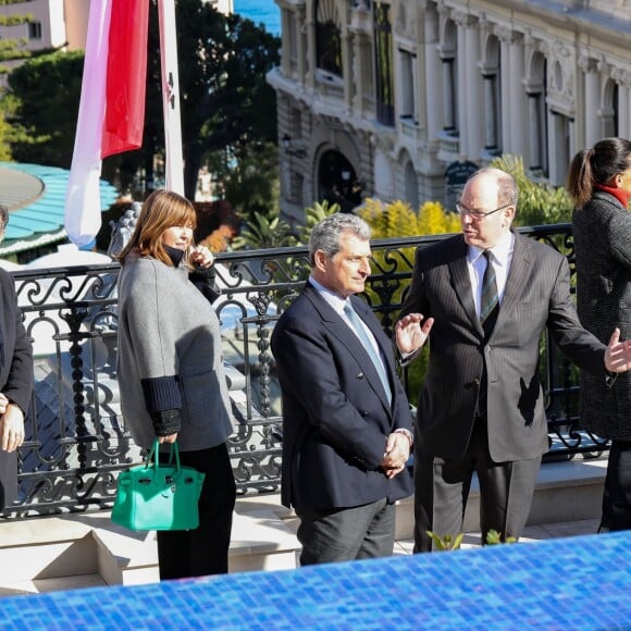 Le prince Albert II de Monaco et la princesse Stéphanie inaugurent suite "Rainier III" de l'Hôtel de Paris à Monaco le 29 janvier 2019. @ Jean-Charles Vinaj / Pool Monaco / Bestimage