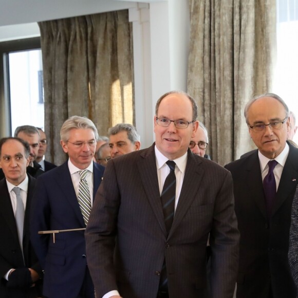 Le prince Albert II de Monaco et la princesse Stéphanie inaugurent suite "Rainier III" de l'Hôtel de Paris à Monaco le 29 janvier 2019. @ Jean-Charles Vinaj / Pool Monaco / Bestimage