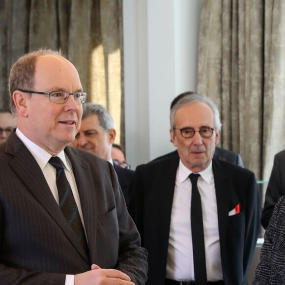 Le prince Albert II de Monaco et la princesse Stéphanie inaugurent suite "Rainier III" de l'Hôtel de Paris à Monaco le 29 janvier 2019. @ Jean-Charles Vinaj / Pool Monaco / Bestimage