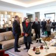 Le prince Albert II de Monaco et la princesse Stéphanie inaugurent suite "Rainier III" de l'Hôtel de Paris à Monaco le 29 janvier 2019. @ Jean-Charles Vinaj / Pool Monaco / Bestimage