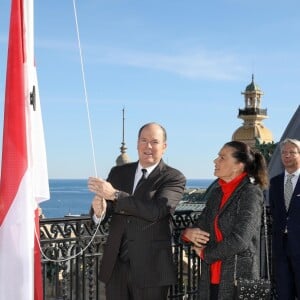 Le prince Albert II de Monaco et la princesse Stéphanie inaugurent suite "Rainier III" de l'Hôtel de Paris à Monaco le 29 janvier 2019. @ Jean-Charles Vinaj / Pool Monaco / Bestimage