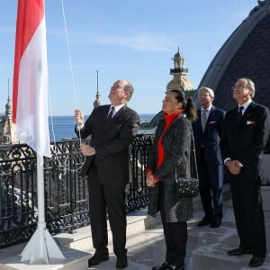 Le prince Albert II de Monaco et la princesse Stéphanie inaugurent suite "Rainier III" de l'Hôtel de Paris à Monaco le 29 janvier 2019. @ Jean-Charles Vinaj / Pool Monaco / Bestimage