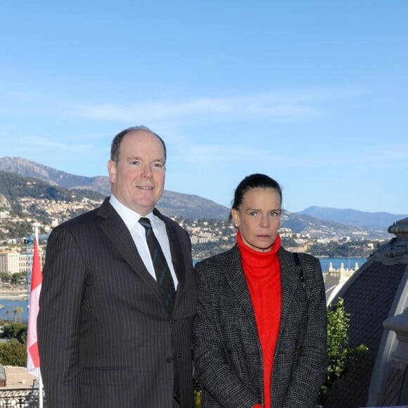 Le prince Albert II de Monaco et la princesse Stéphanie inaugurent suite "Rainier III" de l'Hôtel de Paris à Monaco le 29 janvier 2019. @ Jean-Charles Vinaj / Pool Monaco / Bestimage