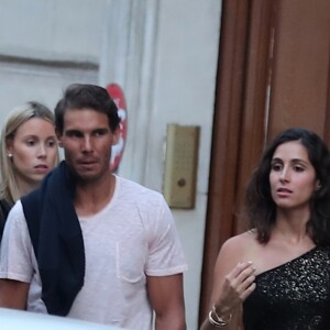 Exclusif - Rafael Nadal et Maria Francisca (Xisca/ Mery) Perello dans le quartier des Champs-Elysées lors des internationaux de tennis de Roland-Garros à Paris le 4 juin 2018.