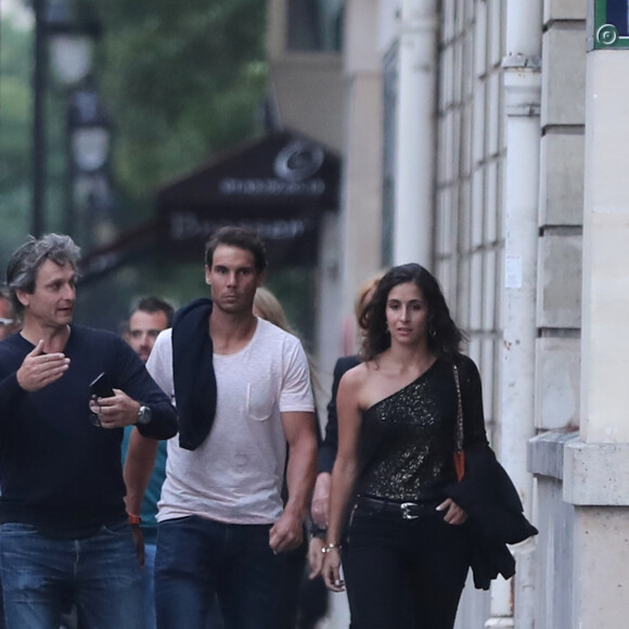 Exclusif - Rafael Nadal et Maria Francisca (Xisca/ Mery) Perello dans le quartier des Champs-Elysées lors des internationaux de tennis de Roland-Garros à Paris le 4 juin 2018.