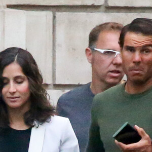 Exclusif - Rafael Nadal va dîner avec sa compagne Maria Francesca "Xisca" Perello, ses parents Sebastian Nadal et Ana Maria Perera, sa soeur Maria Isabel Nadal, Carlos Moya et des amis lors des internationaux de France de Roland Garros à Paris, France, le 5 juin 2017.  (No Web No Blog pour la Belgique et la Suisse) Exclusive - For Germany Call For Price - Spain tennis player Rafael Nadal is seen going dinner with his girlfriend Maria Francesca "Xisca" Perello, his parents Sebastian Nadal and Ana Maria Perera, his sister Maria Isabel Nadal, his assistant coach Carlos Moya and friends as part the 2017 French Open in Paris, France, on June 5, 2017.05/06/2017 - Paris
