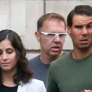 Exclusif - Rafael Nadal va dîner avec sa compagne Maria Francesca "Xisca" Perello, ses parents Sebastian Nadal et Ana Maria Perera, sa soeur Maria Isabel Nadal, Carlos Moya et des amis lors des internationaux de France de Roland Garros à Paris, France, le 5 juin 2017.  (No Web No Blog pour la Belgique et la Suisse) Exclusive - For Germany Call For Price - Spain tennis player Rafael Nadal is seen going dinner with his girlfriend Maria Francesca "Xisca" Perello, his parents Sebastian Nadal and Ana Maria Perera, his sister Maria Isabel Nadal, his assistant coach Carlos Moya and friends as part the 2017 French Open in Paris, France, on June 5, 2017.05/06/2017 - Paris