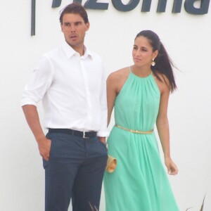 Rafael Nadal et Maria Francisca (Xisca/ Mery) Perello invités lors d'un mariage à Formentera, le 19 juillet 2014.