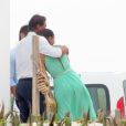 Rafael Nadal et Maria Francisca (Xisca/ Mery) Perello invités lors d'un mariage à Formentera, le 19 juillet 2014.