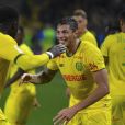 Emiliano Sala lors du match du FC Nantes contre le FC Toulouse au Stade de la Beaujoire le 20 octobre 2018. Le 21 janvier 2019, le footballeur italo-argentin a disparu à bord d'un avion qui le menait à Cardiff, où il venait d'être transféré. © Pierre Perusseau/Bestimage