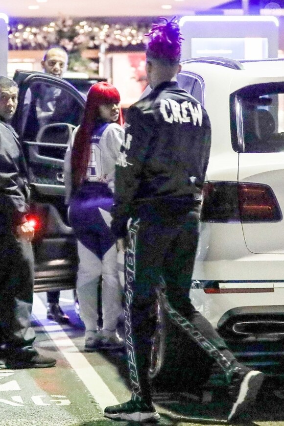 Exclusif - No web - Blac Chyna et son nouveau compagnon le rappeur Kid Buu sont allés faire du shopping chez Saks Fifth Avenue à Beverly Hills, le 30 décembre 2018.