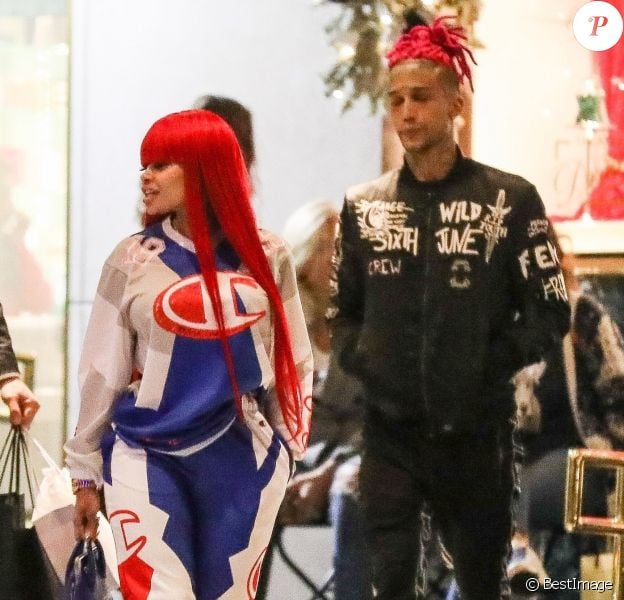 Exclusif - No web - Blac Chyna et son nouveau compagnon le rappeur Kid Buu sont allés faire du shopping chez Saks Fifth Avenue à Beverly Hills, le 30 décembre 2018.