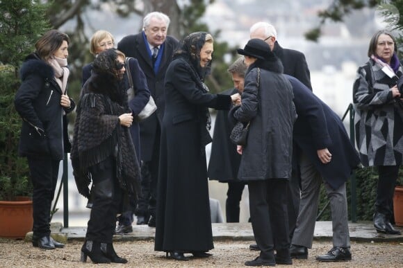 L'impératrice Farah Pahlavi d'Iran (Farah Diba), Emmanuel-Philibert de Savoie - Obsèques du comte de Paris en la chapelle Royale Saint-Louis à Dreux, France, le 2 février 2019. © Alain Guizard/Bestimage