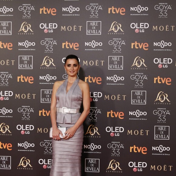 Penélope Cruz lors de la 33e cérémonie des Goya, récompenses du cinéma espagnol à Séville, le 2 février 2019