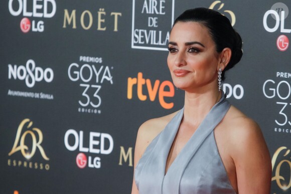 Penélope Cruz lors de la 33e cérémonie des Goya, récompenses du cinéma espagnol à Séville, le 2 février 2019