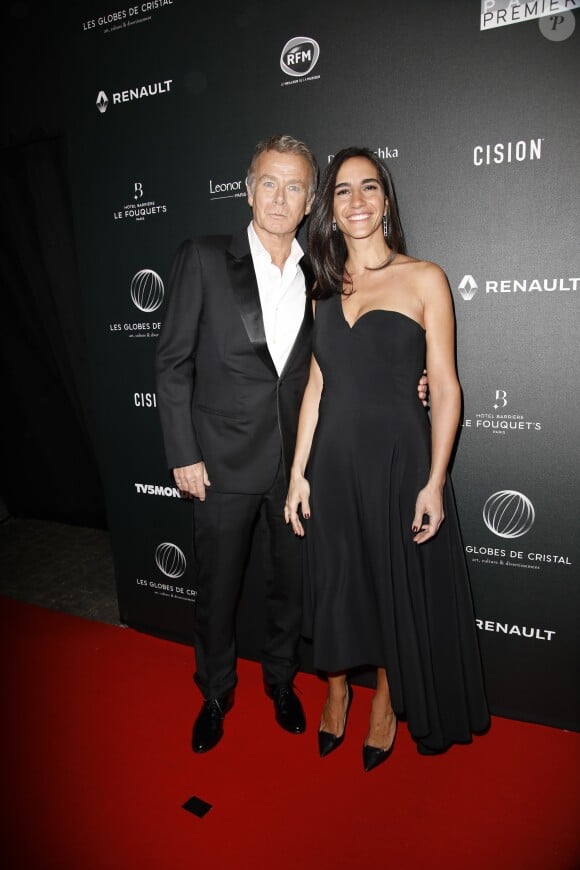 Franck Dubosc et sa femme Danièle arrivent à la 14ème cérémonie des Globes de Cristal, à la salle Wagram à Paris, le 4 février 2019. © Marc Ausset-Lacroix/Bestimage