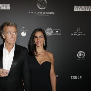 Franck Dubosc et sa femme Danièle arrivent à la 14ème cérémonie des Globes de Cristal, à la salle Wagram à Paris, le 4 février 2019. © Marc Ausset-Lacroix/Bestimage