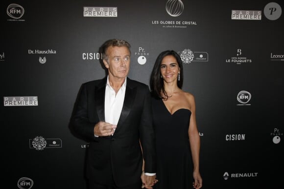 Franck Dubosc et sa femme Danièle arrivent à la 14ème cérémonie des Globes de Cristal, à la salle Wagram à Paris, le 4 février 2019. © Marc Ausset-Lacroix/Bestimage