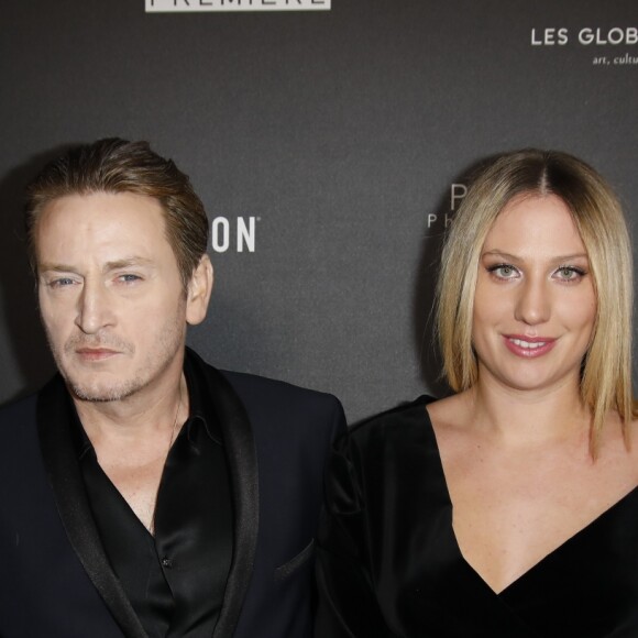 Benoît Magimel et sa femme Margot arrivent à la 14ème cérémonie des Globes de Cristal, à la salle Wagram à Paris, le 4 février 2019. © Marc Ausset-Lacroix/Bestimage