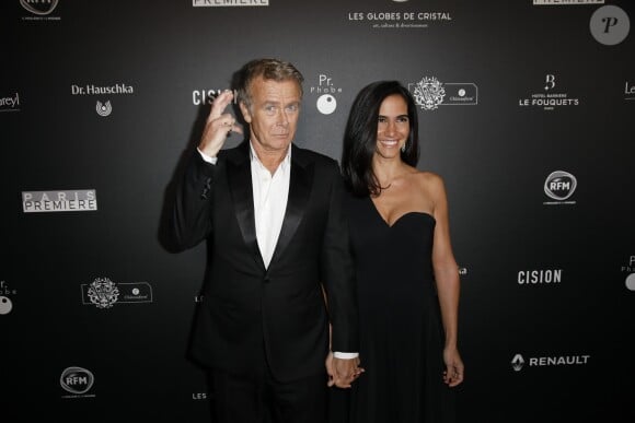 Franck Dubosc et sa femme Danièle arrivent à la 14ème cérémonie des Globes de Cristal, à la salle Wagram à Paris, le 4 février 2019. © Marc Ausset-Lacroix/Bestimage