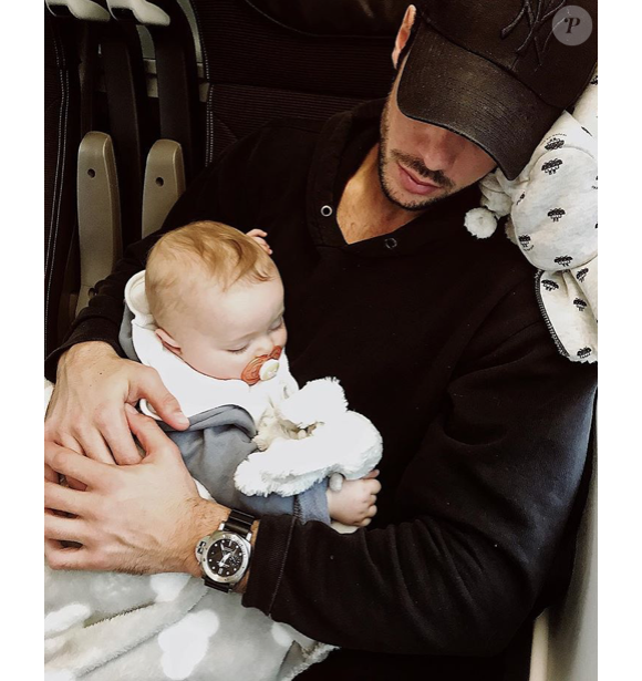 Hugo Philip en route pour Londres avec le petit Marlon, le 6 février 2019.