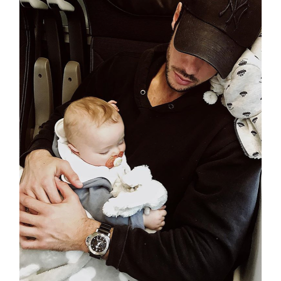 Hugo Philip en route pour Londres avec le petit Marlon, le 6 février 2019.