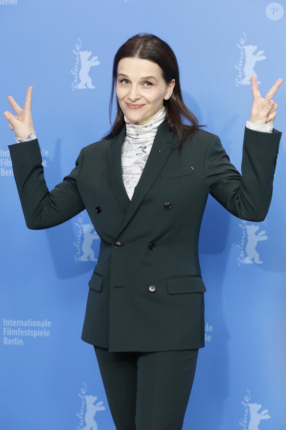 Photocall avec Juliette Binoche , présidente du jury de la compétition long-métrage du 69ème festival du film de Berlin (Berlinale 2019) à l'hôtel Grand Hyatt à Berlin le 7 février 2019.